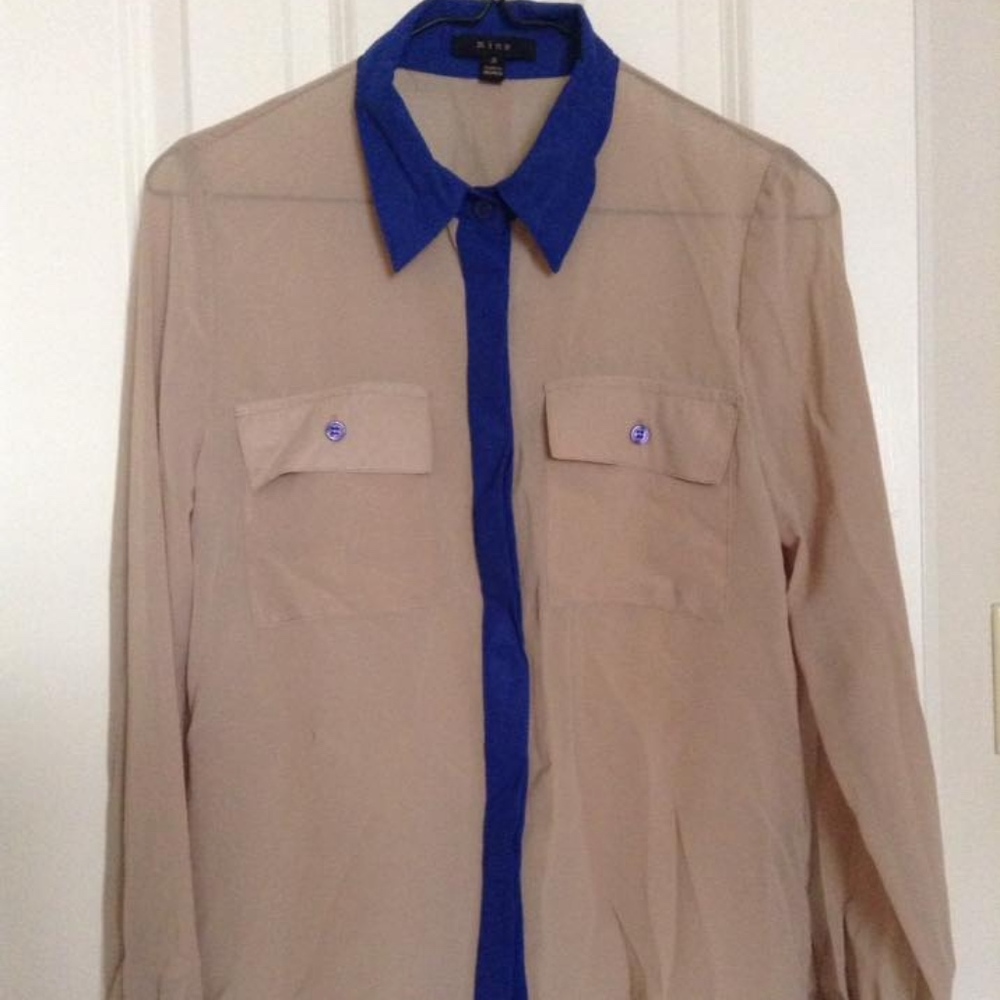 Sheer Buttoned Down Blouse